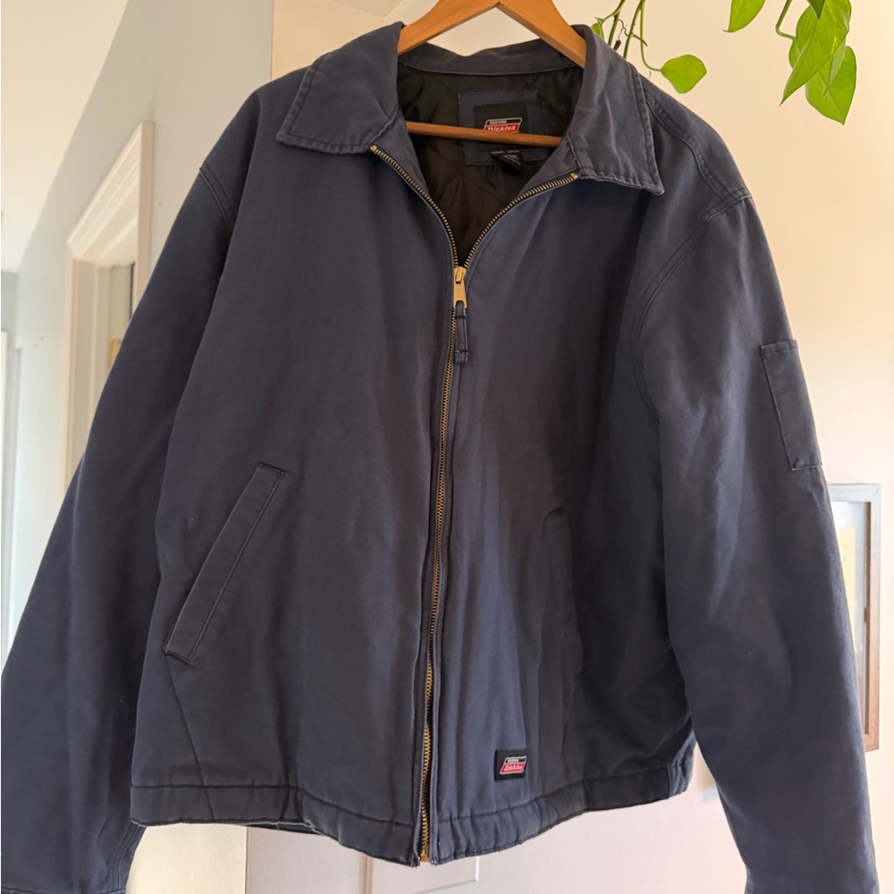 Dickies Men's Navy Work Jacket with Zip Front